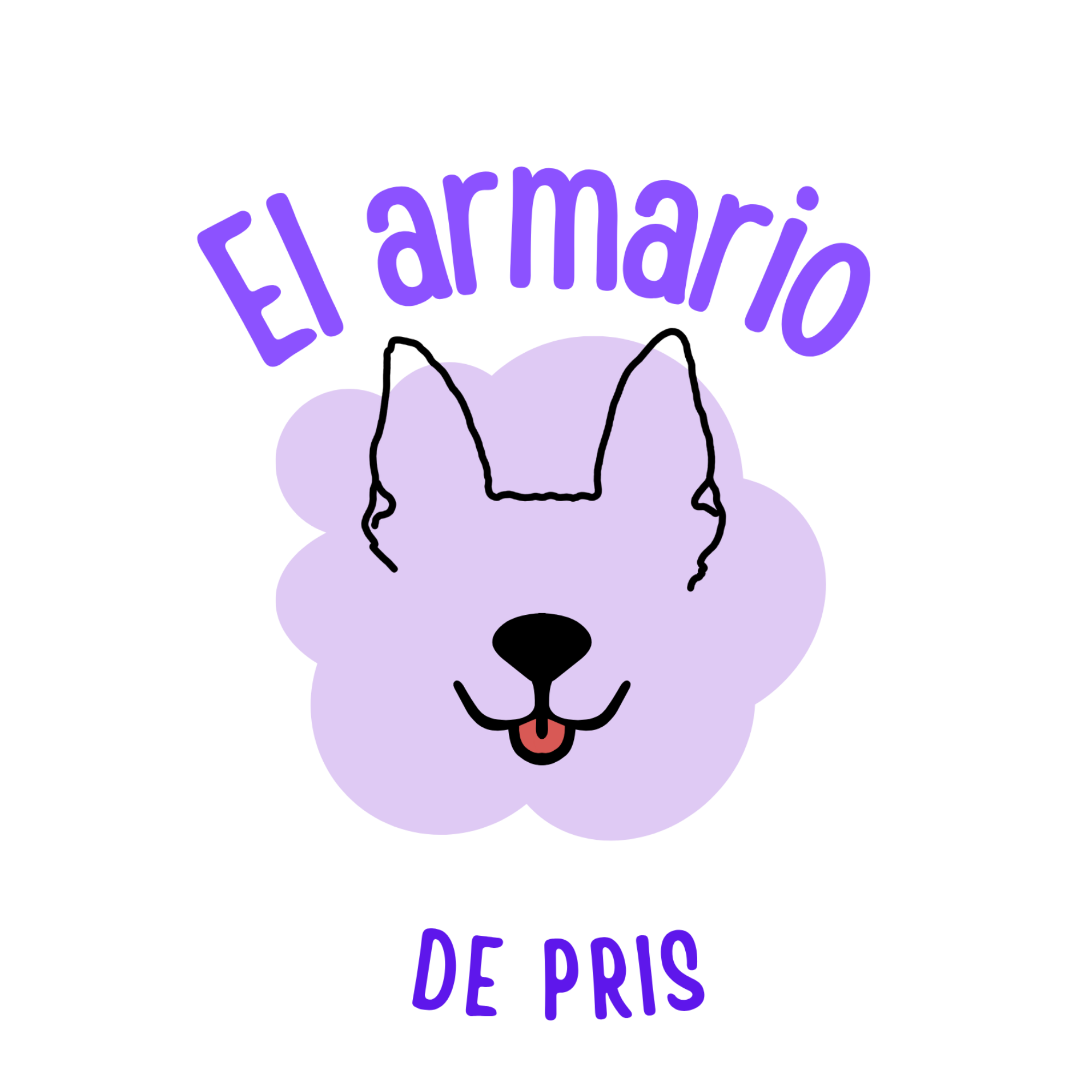 Logo el armario de pris en colores blancos y morados